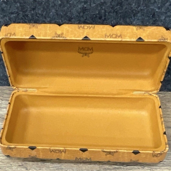 Authentic MCM Eyewear Case – Cognac Diamond Pattern, COA EuC
